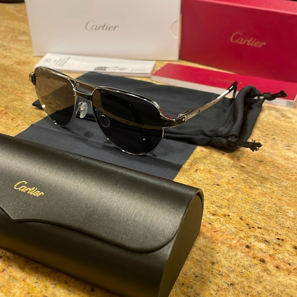 Cartier CT0425S - 004 aviator sunglasses.59-16-140 Authentic Brand New Eyewear